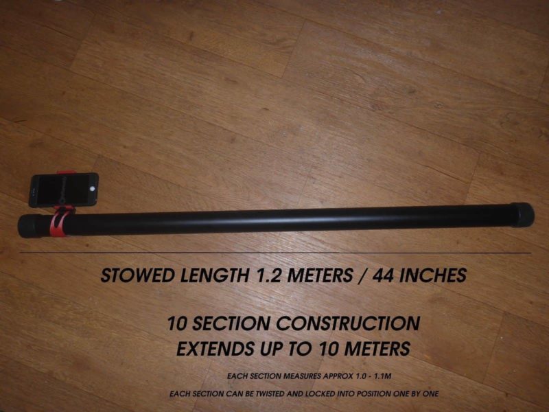 elevated camera pole telescopic 10m aerial photography