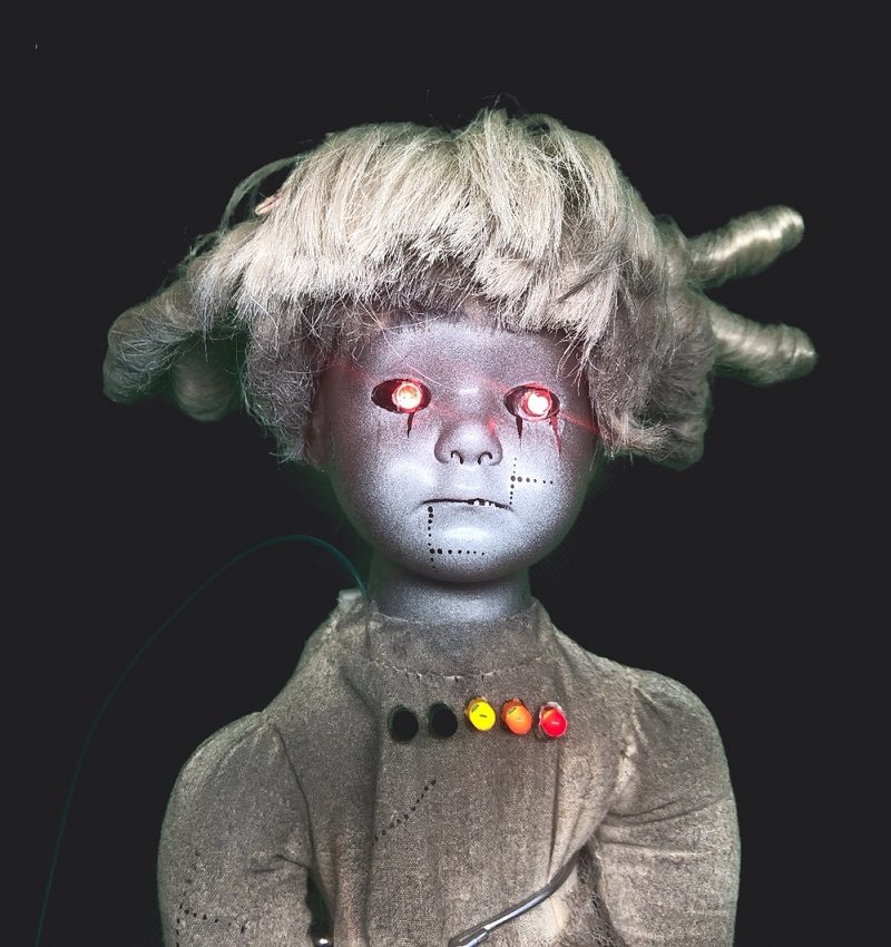 static ghost hunting doll